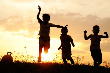 Children Jumping with Joy